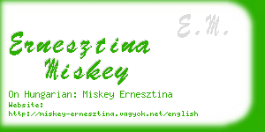 ernesztina miskey business card